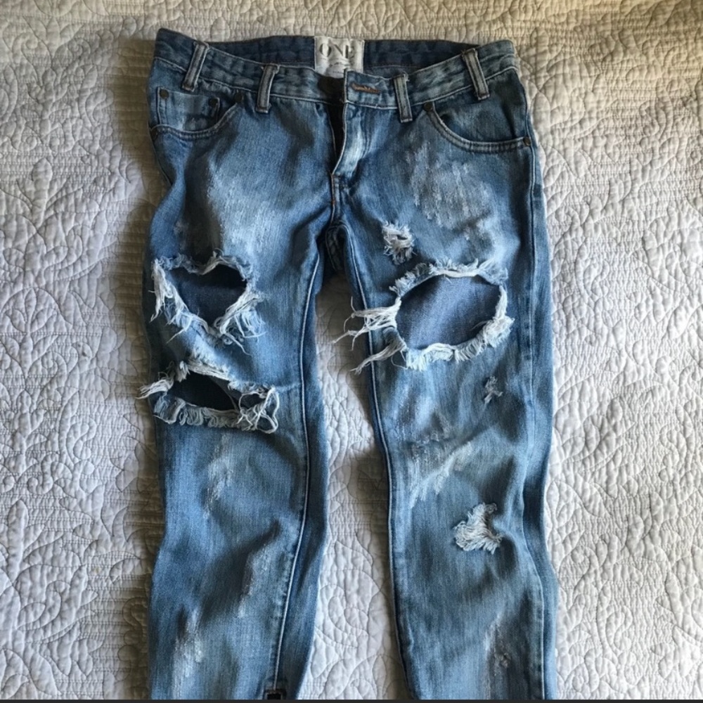 ONE Teaspoon trashed freebirds Excellent condition